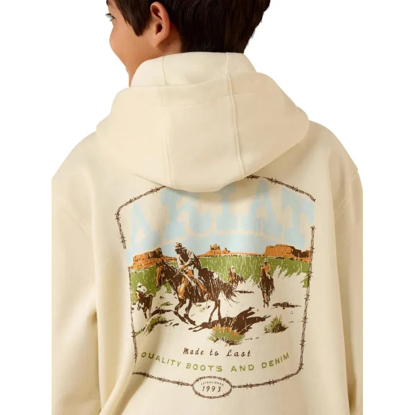 Ariat Youth Cowboy Tough Hoodie - Adobe