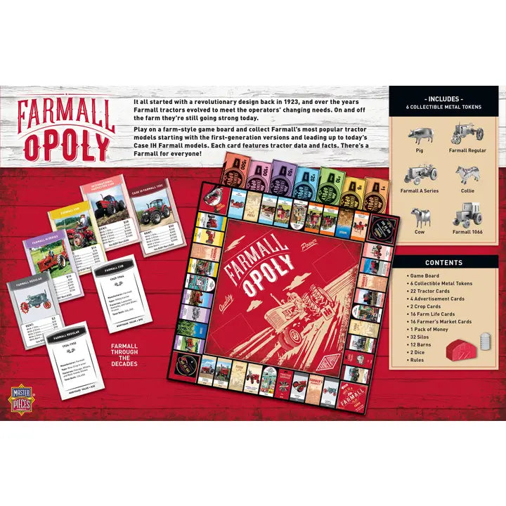 Farmall Opoly Tractor Themed Board Game