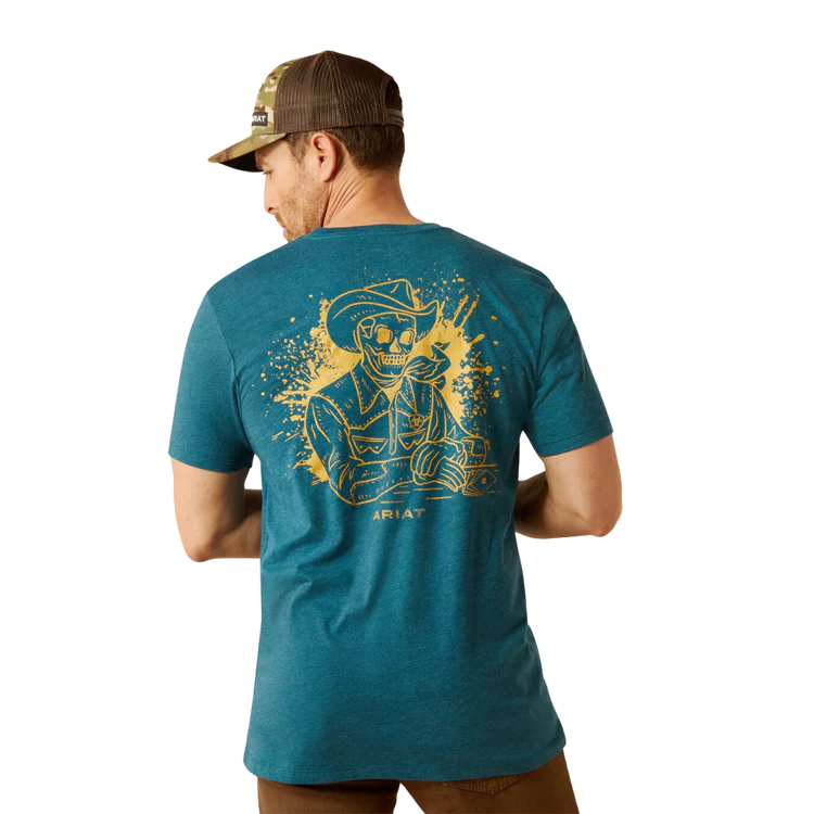 Ariat Men's Short Sleeve Played Out Tee Shirt - Deep Sea Heather