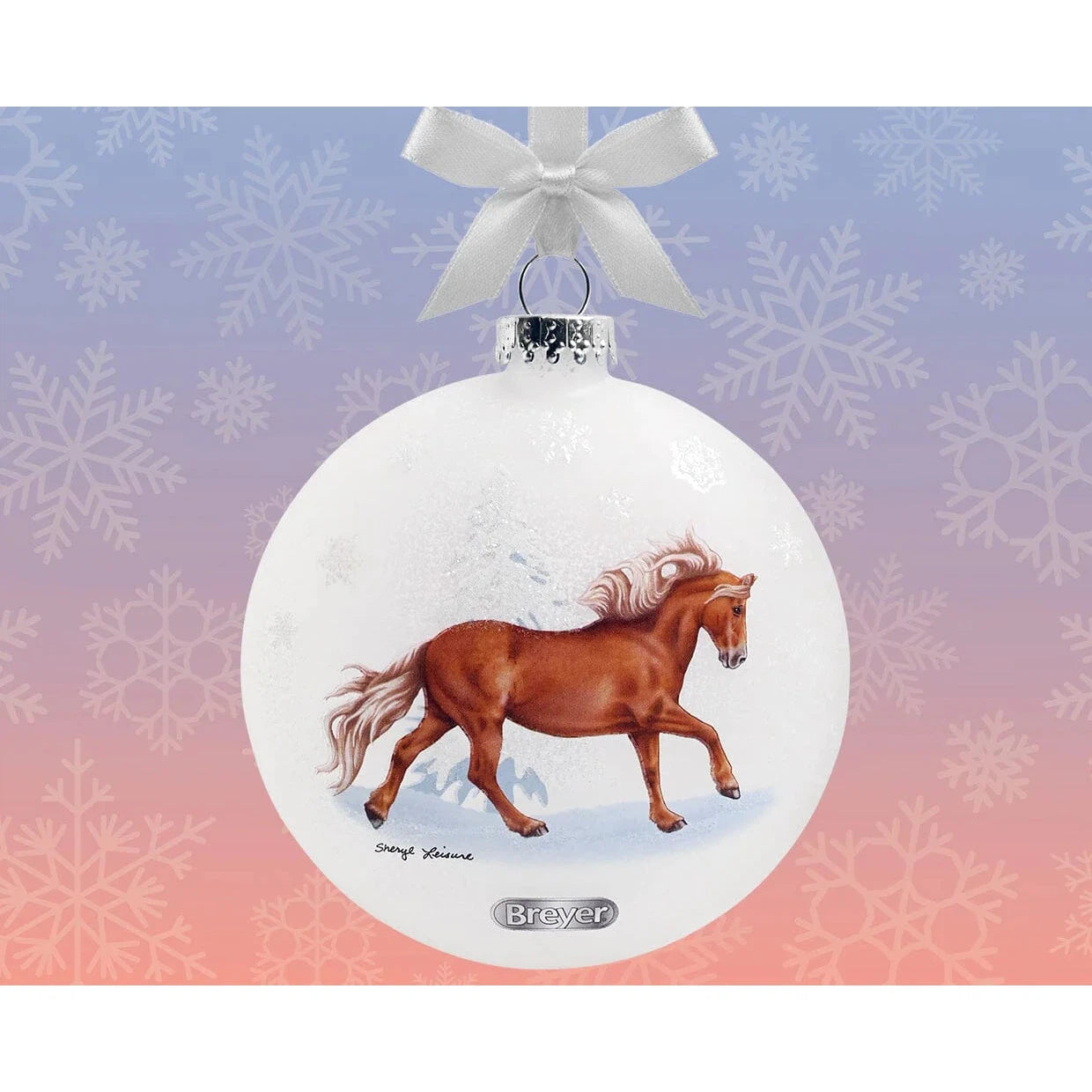 Breyers 15th Artist Signature Glass Ornament - Ponies