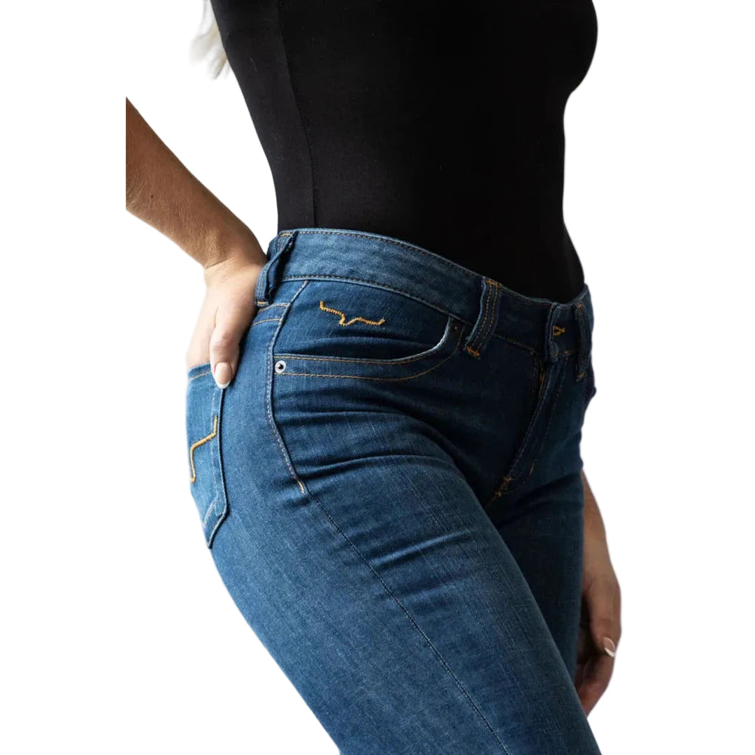 Kimes Women's Betty17 Mid Rise Bootcut Jeans - Blue - Irvine Tack & Western Wear