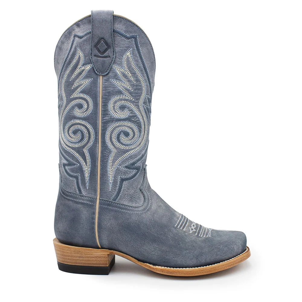 Rocking Diamond Brand Women's Top Fifteen BSQ Cowgirl Boots - Blue Jeans