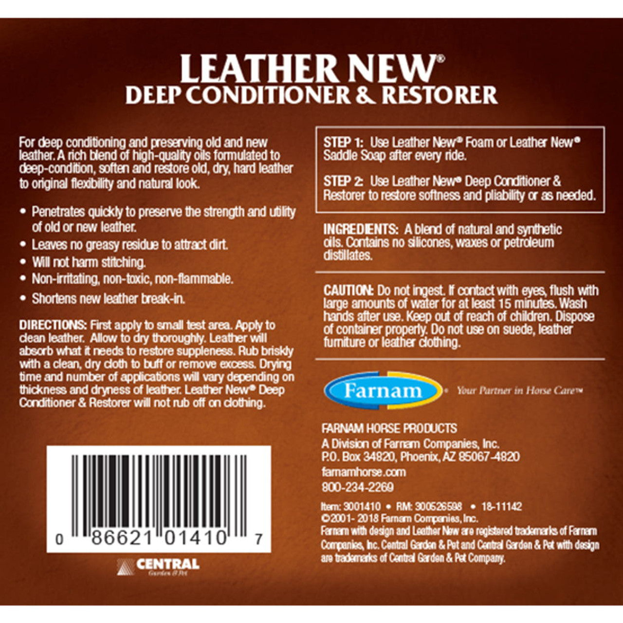 Farnam Leather New Deep Conditioner 473ml