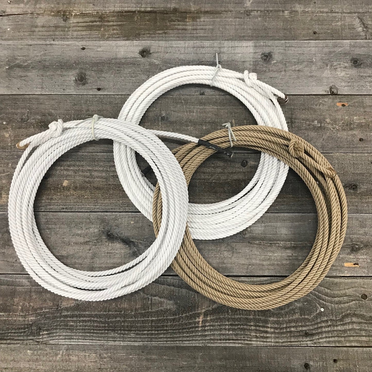 Uoza Black Label 4-Strand 10mm x 60' Poly Ranch Rope - Tan