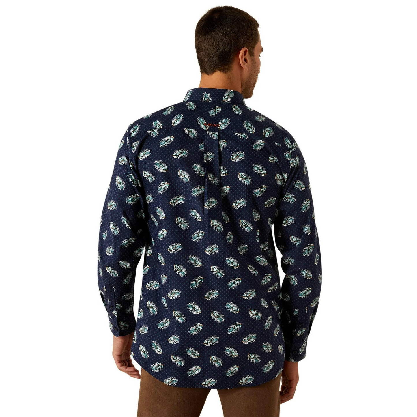 Ariat Men's Long Sleeve Jacy Fitted Shirt- Navy