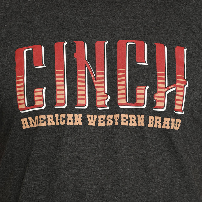 Cinch Men's Short Sleeve Tee Shirt- Charcoal