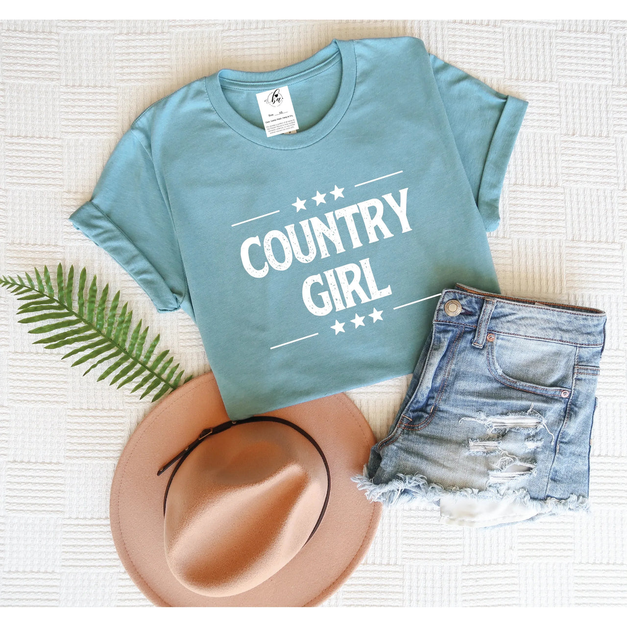 Blonde Ambition Women's Short Sleeve Country Girl Tee Shirt-Multiple Colours