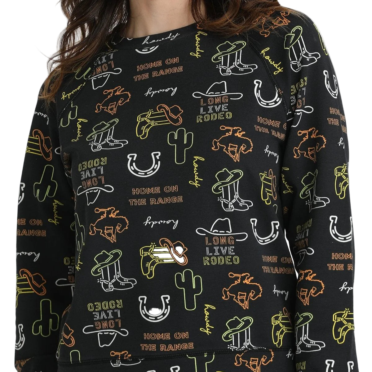 Cruel Women's Long Sleeve Live Rodeo Sweatshirt- Black