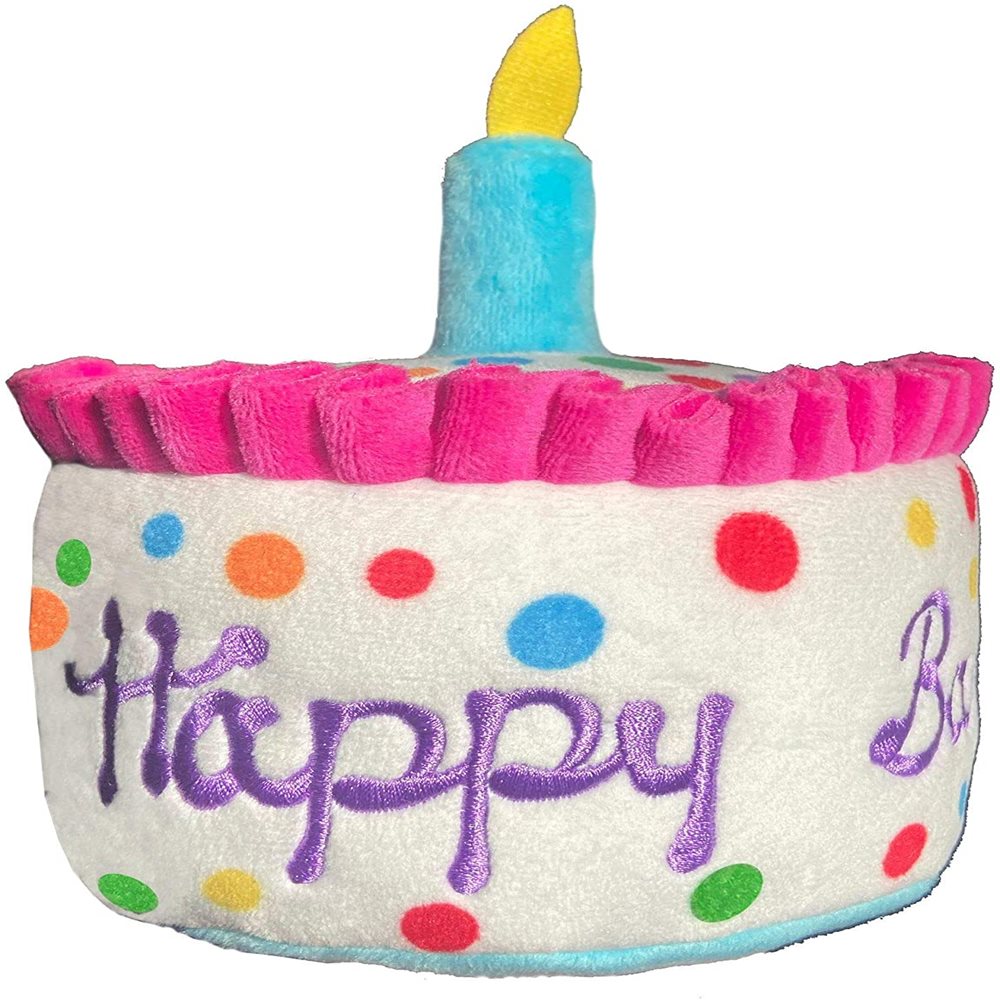 Plush Happy Barkday Cake