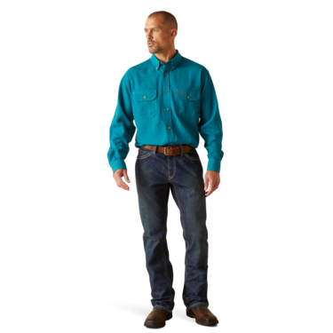 Ariat Men's FR Air Inherent Work Shirt - Aqua
