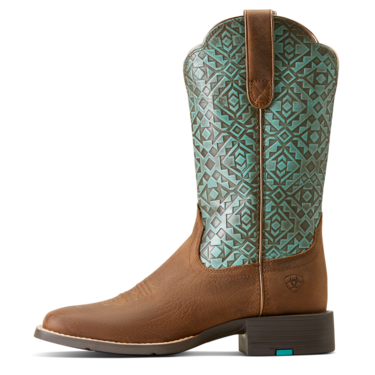 Ariat Women's Round Up Wide Square Toe Western Boot - Old Earth