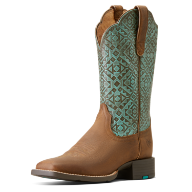 Ariat Women's Round Up Wide Square Toe Western Boot - Old Earth
