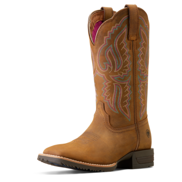 Ariat Women's Hybrid Ranchwork Western Boots - Distressed Tan