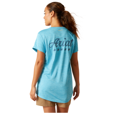 Ariat Women's Rebar Evolution Logo T-Shirt - Norse Blue