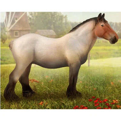 Breyer Collecta Kids' Dutch Draft Mare Roan