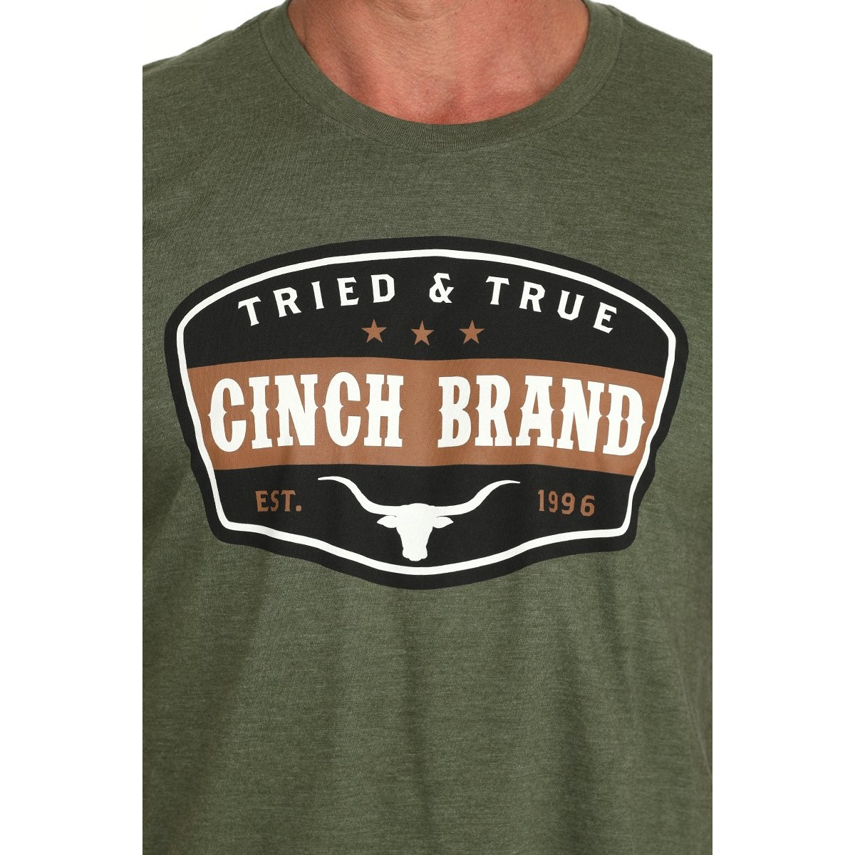 Cinch Men's Short Sleeve Tee Shirt- Olive