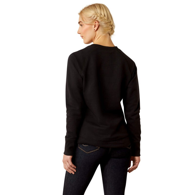 Ariat Women's Long Sleeve Benicia Team Sweatshirt- Black