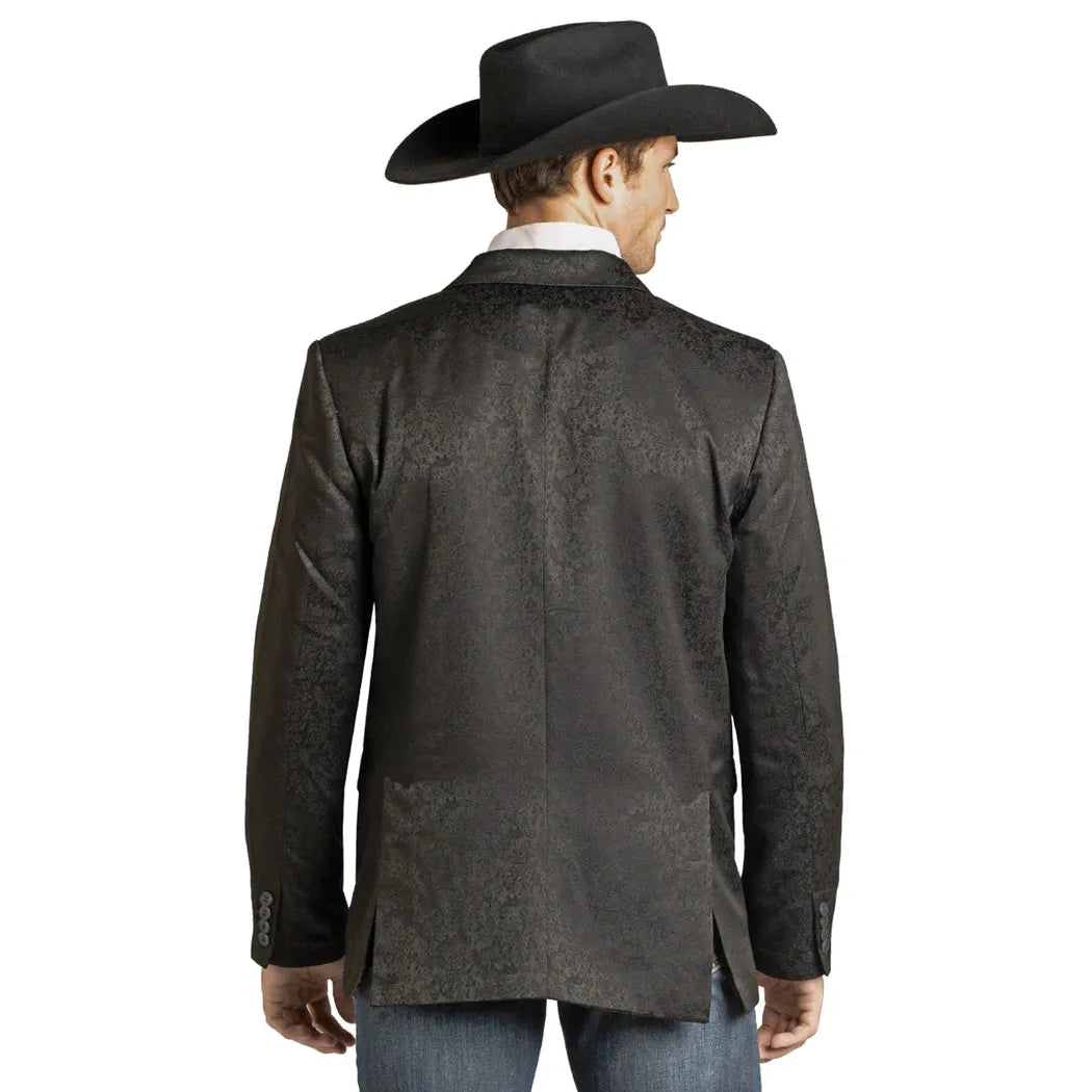 Rock & Roll Men's Paisley Jacquard Sport Coat - Black