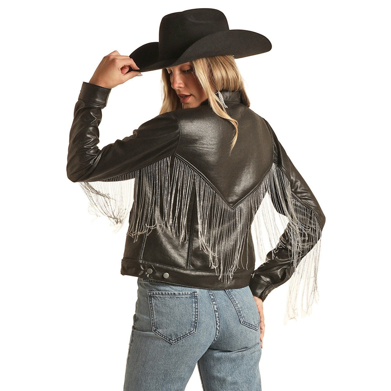 Rock & Roll Women's Sherpa Lined Jacket - Black