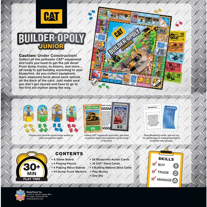 Cat Builder Opoly Junior Board Game