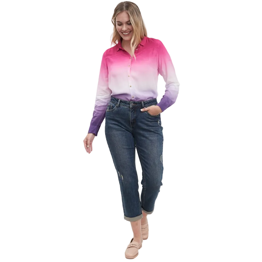 Girlfriend With Rolled-Up Hem - Dark Vintage