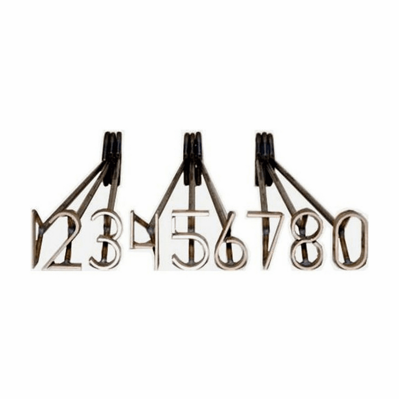 Fire Heated Stainless Brand Number Set - 2"