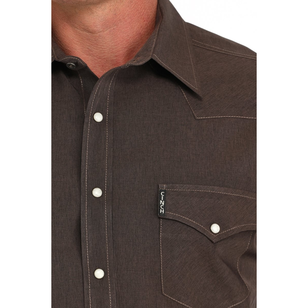 Cinch Men's Long Sleeve Western Shirt- Brown