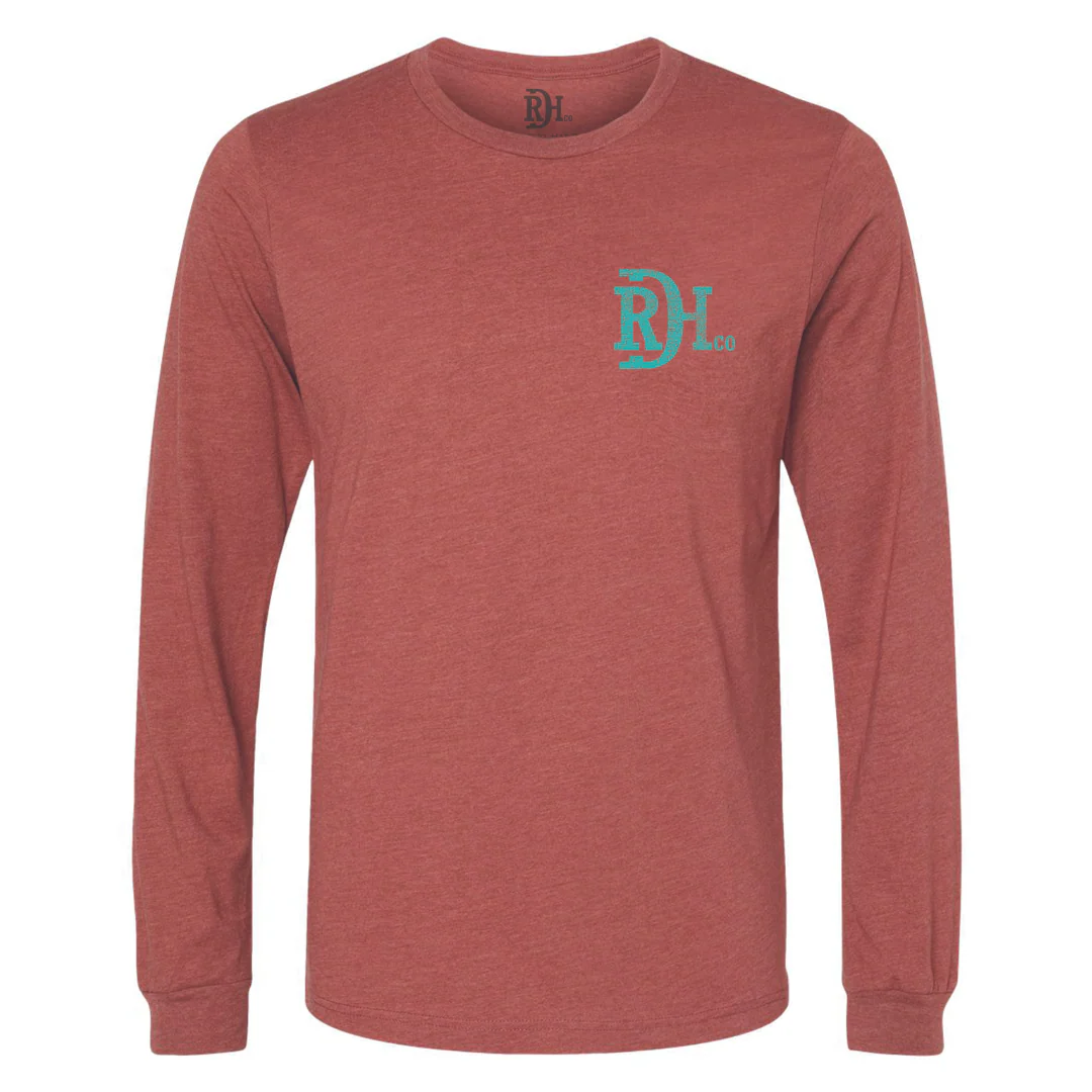 Red Dirt Hat Co. Unisex High Noon Long Sleeve Shirt - Rust Red
