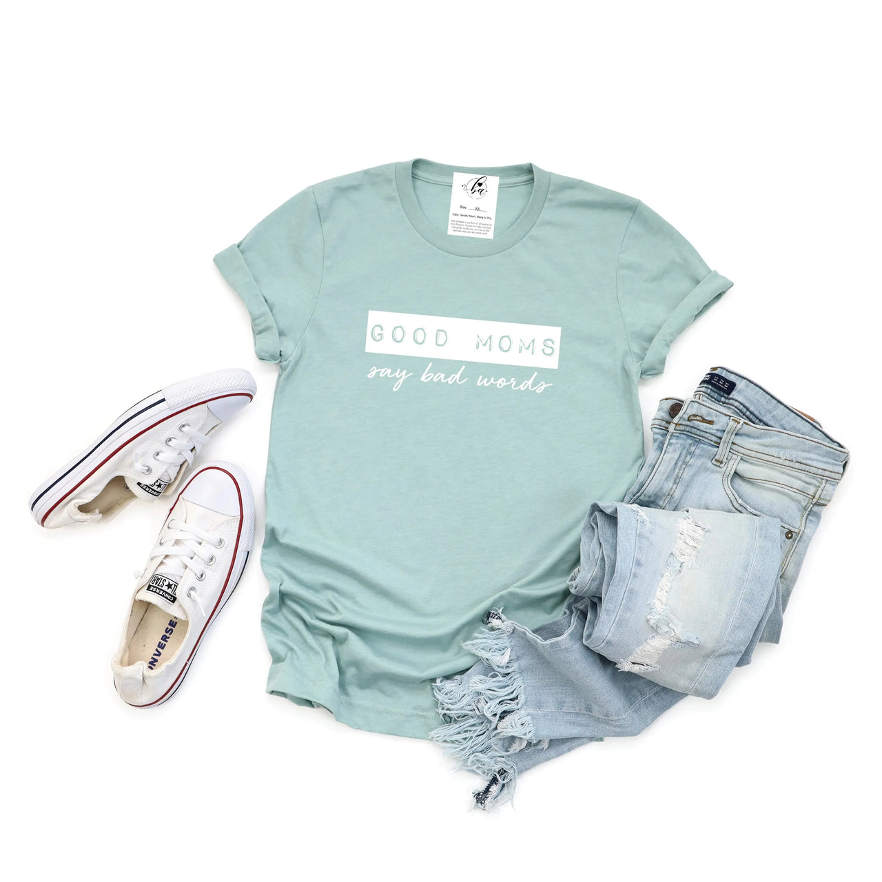 Blonde Ambition Short Sleeve Good Moms Say Bad Words Tee Shirt- Multiple Colors