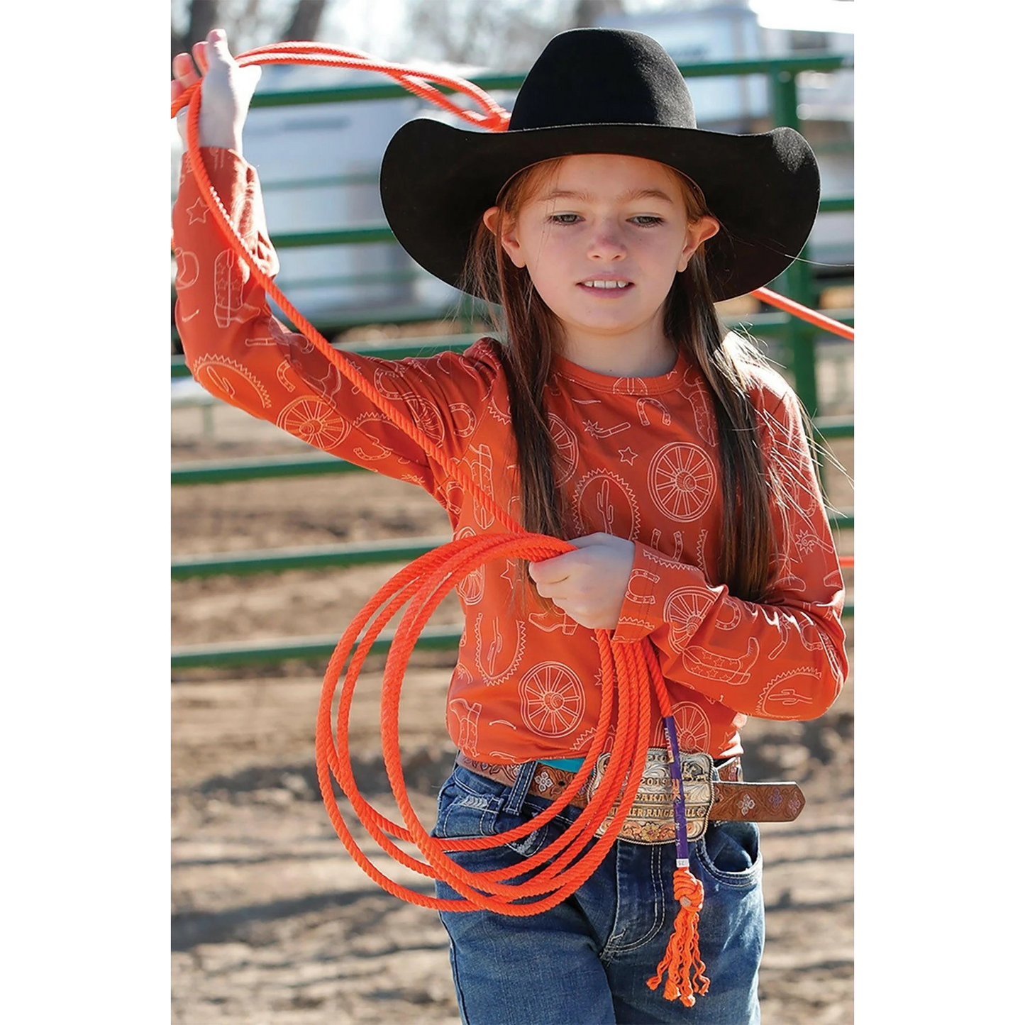 Cruel Girl Long Sleeve Tee Shirt- Copper