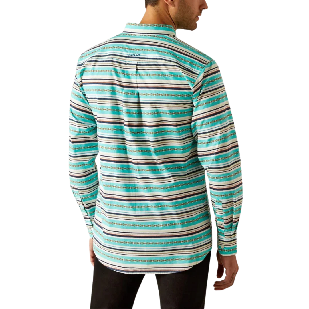 Ariat Men's Long Sleeve Jimmie Fitted Shirt - Turquoise