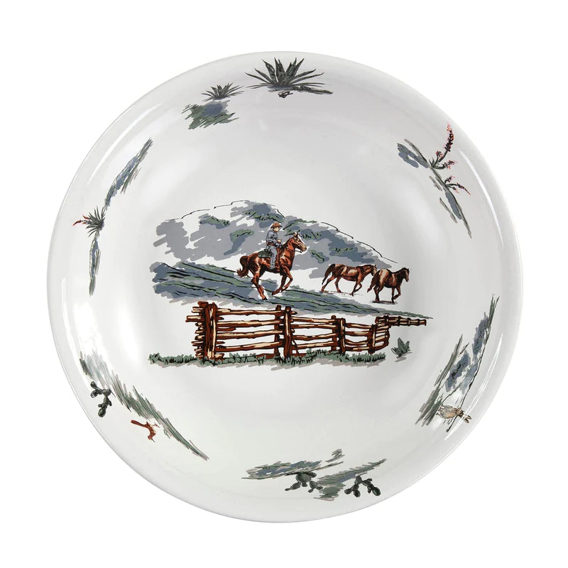 HiEnd Accents Ranch Life Ceramic Serving Bowl - Duffle Bag