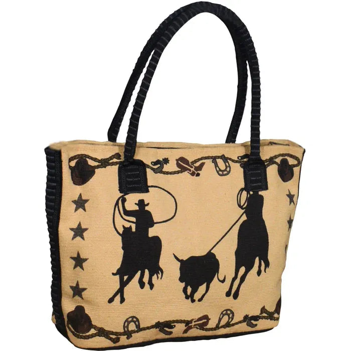 El Paso Cotton Stencil Team Roper Purse-29C - Irvine Tack & Western Wear