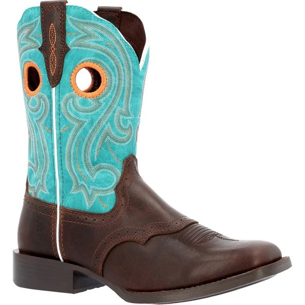 Durango Women's Brown 10" Western Hickory and Turquoise Boots