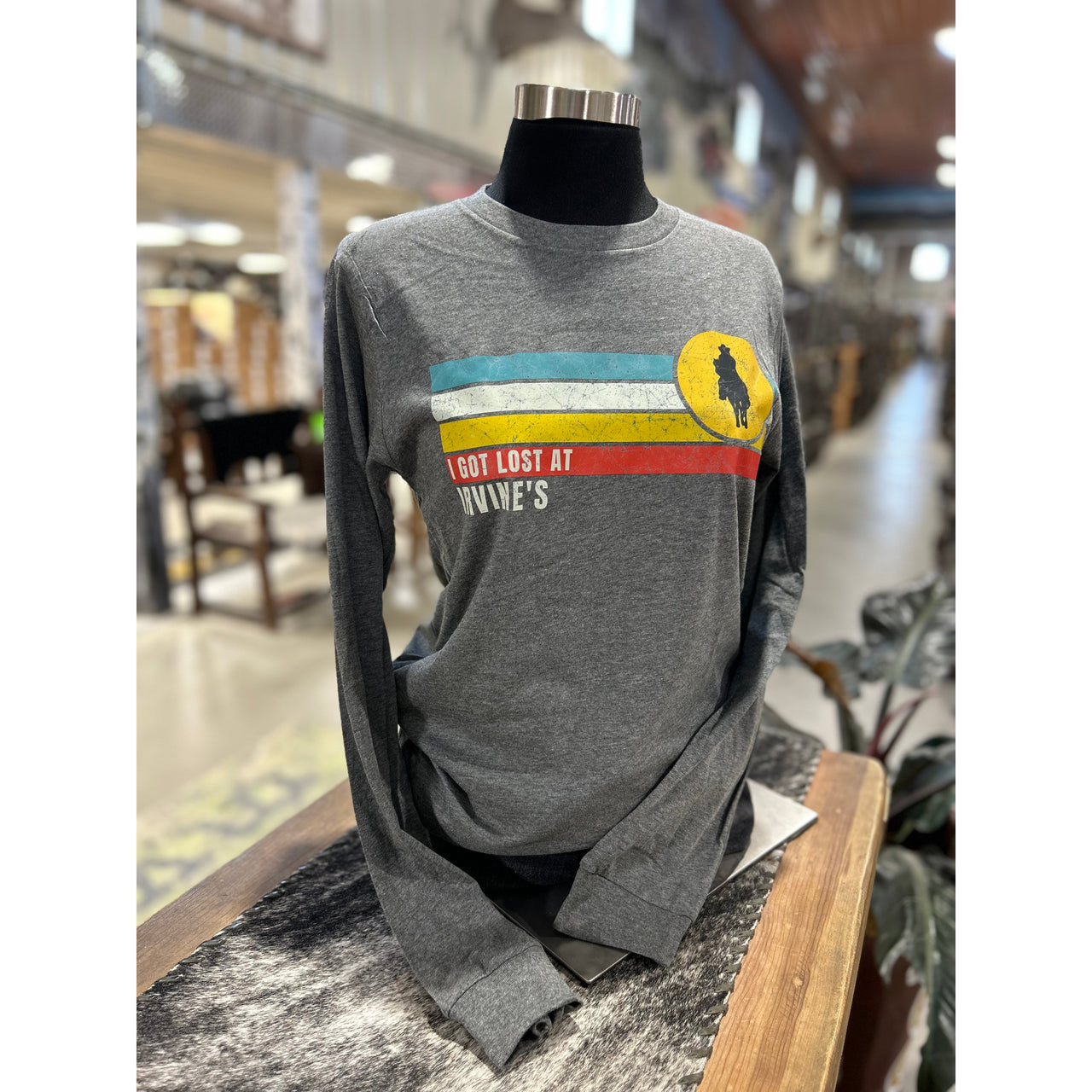 Irvine Unisex Long Sleeve "I Got Lost" T-Shirt - Deep Heather