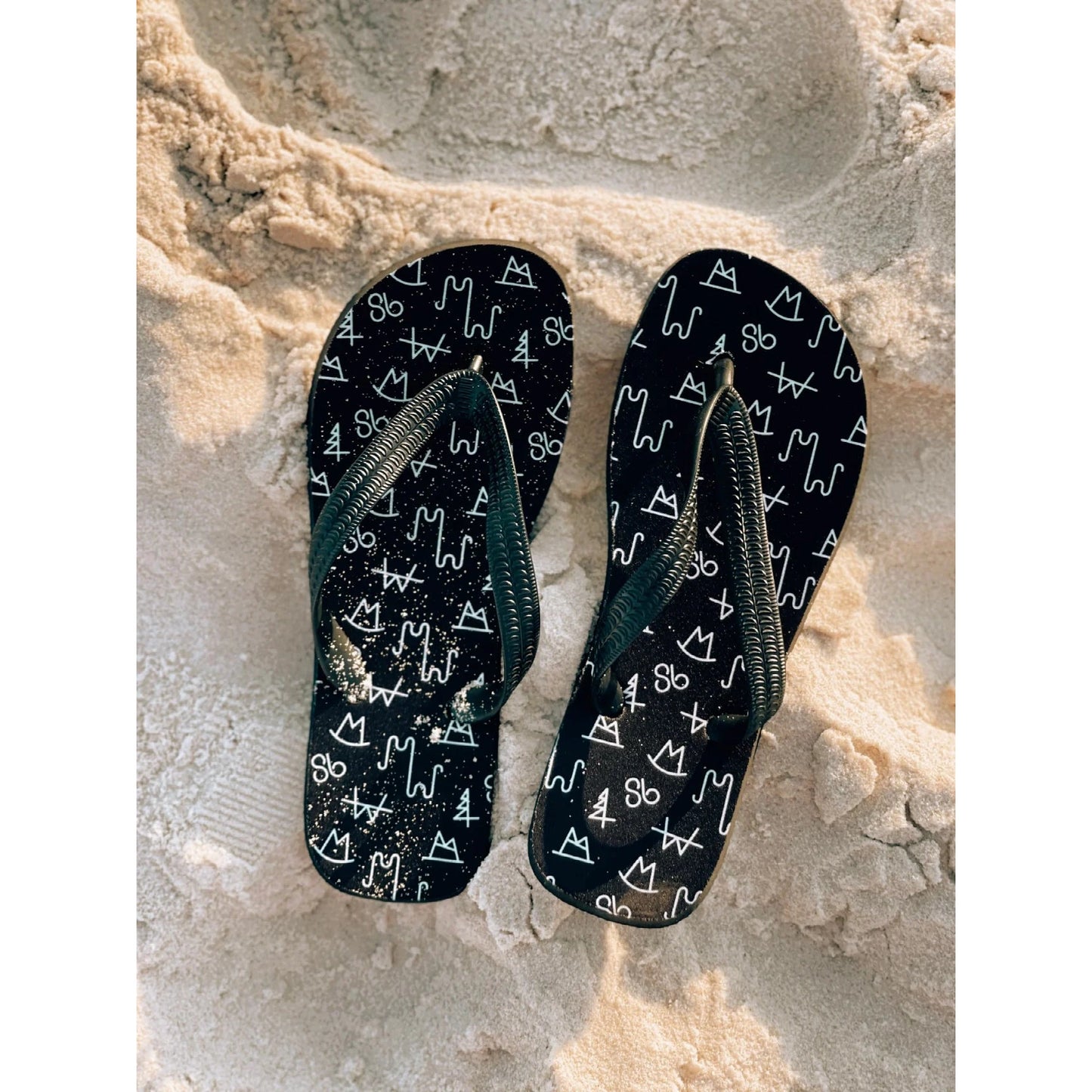 Front Porch Black Brand Flip Flops