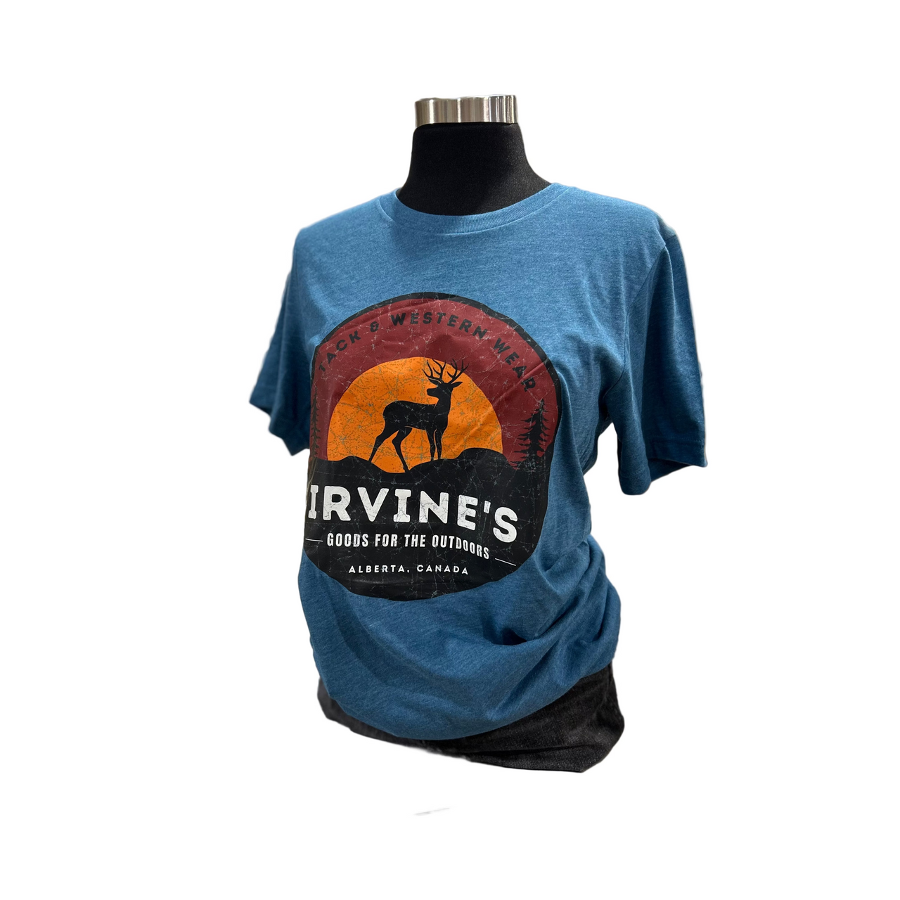 Irvine Unisex Short Sleeve "Goods For The Outdoors" T-Shirt - Heather Deep Teal