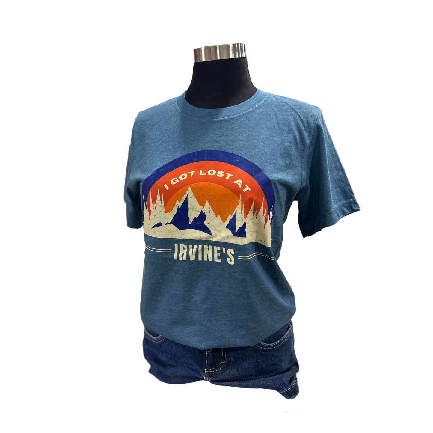 Irvine Unisex Short Sleeve Mountain T-Shirt - Heather Deep Teal