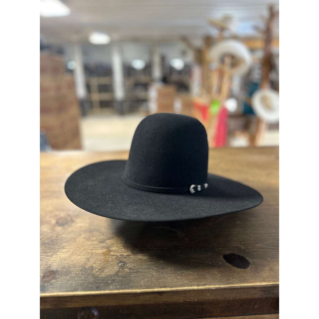 Rodeo King 10X Open Crown Felt Western Hat - Black