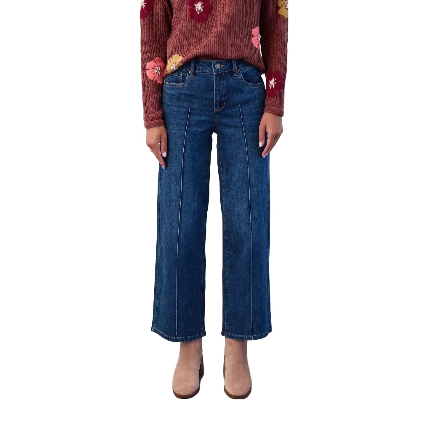 FDJ Women's Olivia Wide Ankle Jeans - Dark Indigo