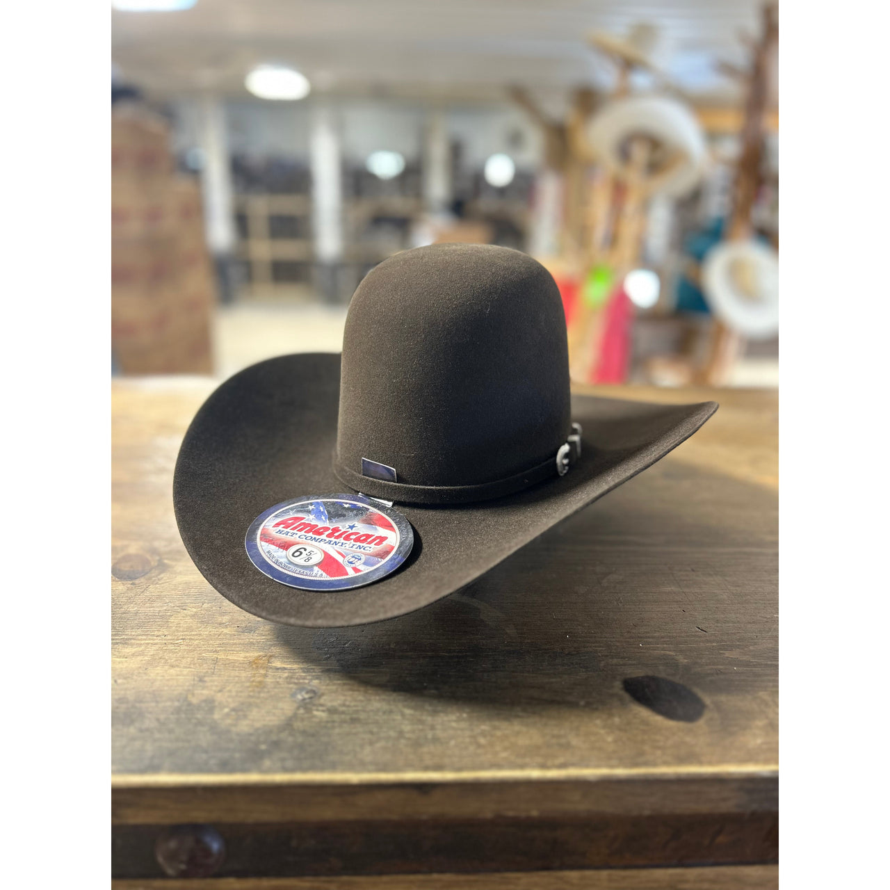 American Hat Co 7X Open Crown Felt Western Hat - Chocolate