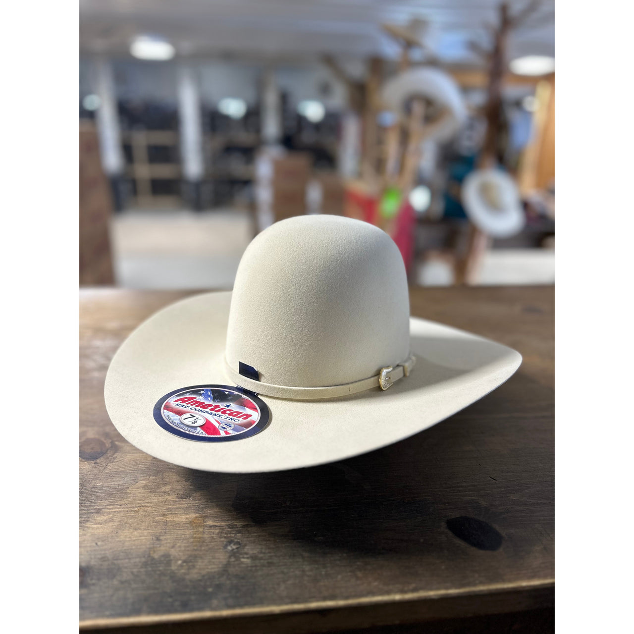 American Hat Co 10X Open Crown Felt Western Hat - Bone