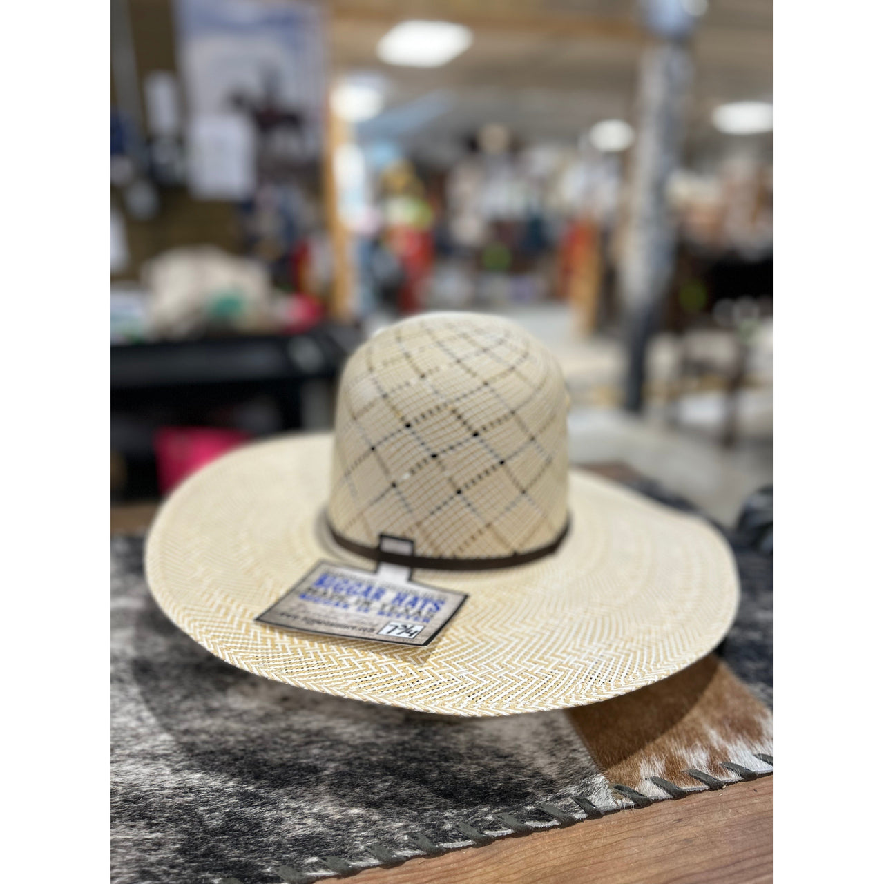 Biggar Hats Patchwork Straw Western Hat - Gold