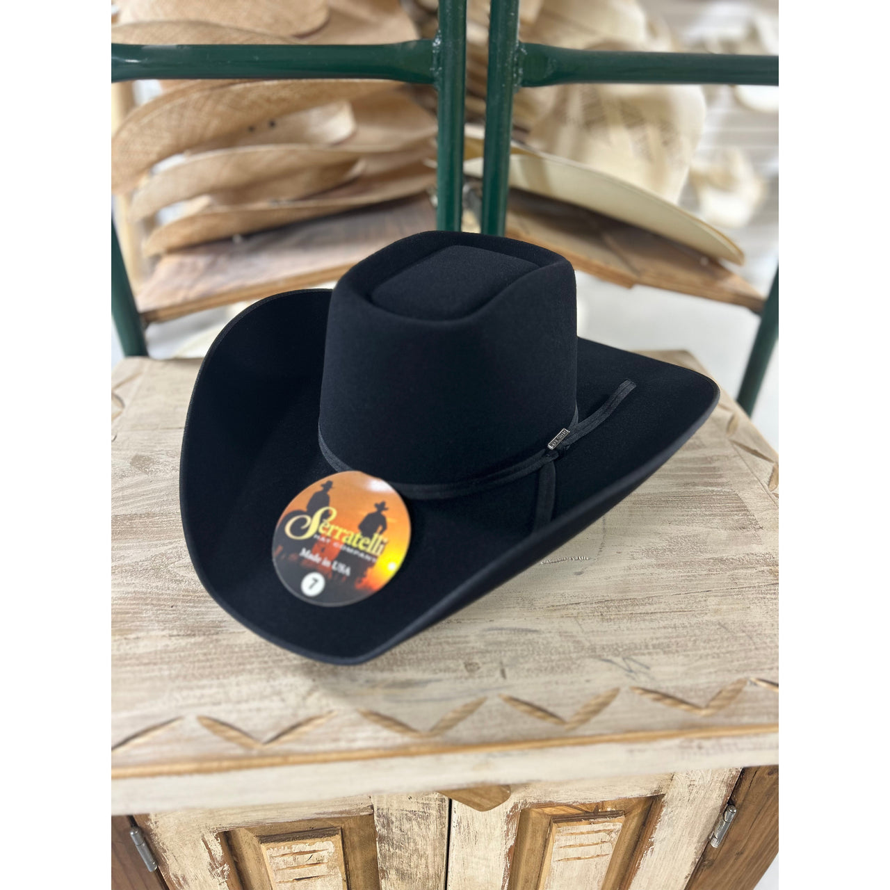 Serratelli 6X Twister Felt Western Hat - Black