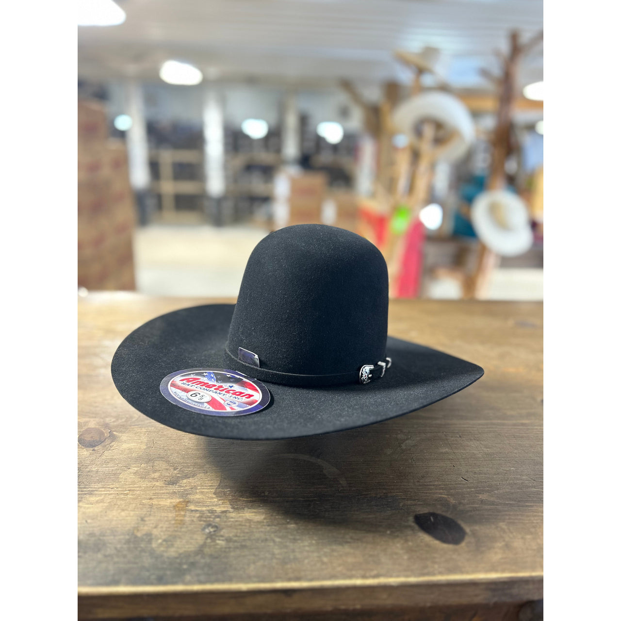 American Hat Co 20X Open Crown Felt Western Hat - Black