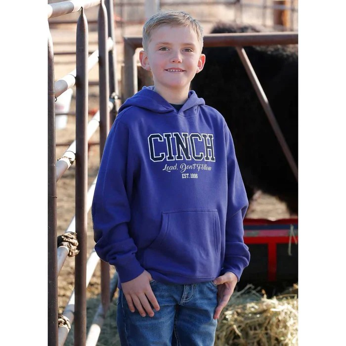 Cinch Boy's Lead Don't Follow Pullover Hoodie - Purple
