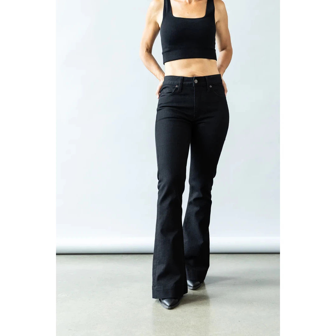 Kimes Womens Jennifer Jeans - High Rise Flare Bottom