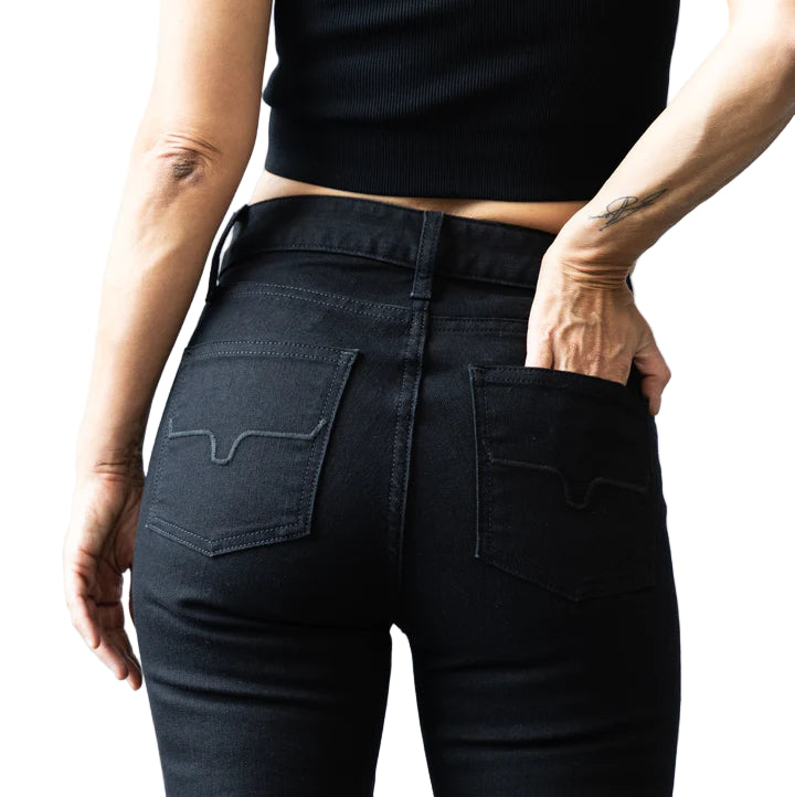 Kimes Women's Jennifer Ultra High Rise Flare Jeans - Black - Irvine Tack & Western Wear