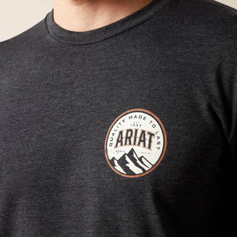 Ariat Men's Circle A Long Sleeve Tee Shirt - Charcoal Heather