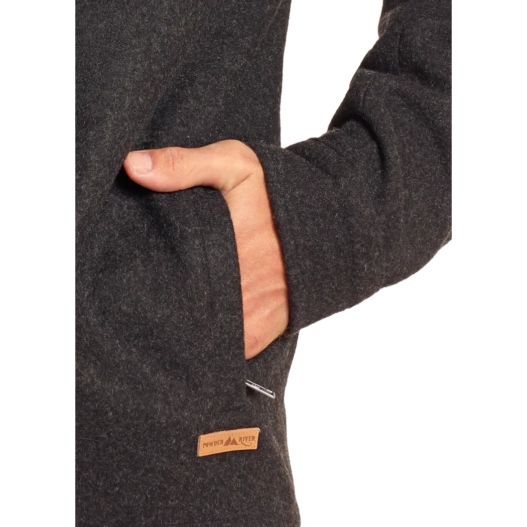 Panhandle Slim Men's Heather Wool Coat - Black